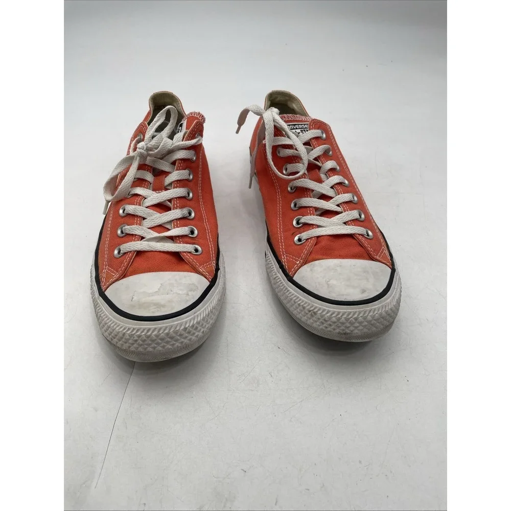 Converse All Star Low Top Neon Orange Shoes Sneakers Mens Size 12 151183F - Picture 3 of 9